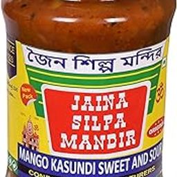 Jaina Silpa Mandir Traditional Delicious Mango Kasundi Pickle| Aam Kasundi Achar | Sweet and Sour | Enhance The Taste Of Meal (400 gram, Pack of 1)-image-75