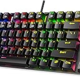 Redragon Kumara K552-RGB LED Backlit USB Mechanical Gaming Keyboard Without Numlock Keys, Black-13