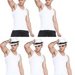 Hockmen Men's Vest (Pack of5/10)-100% Cotton-54