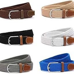 1Pc Men Leather Braided Elastic StretchBuckle Casual Golf Belt Waistband Gift 6 Colors #11-image-65