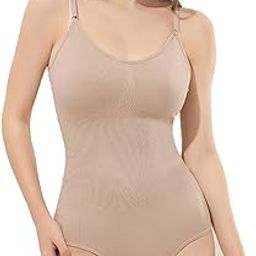 Tummy Control Bodysuit for Women Seamless with Adjustable Straps Body Suit-image-90