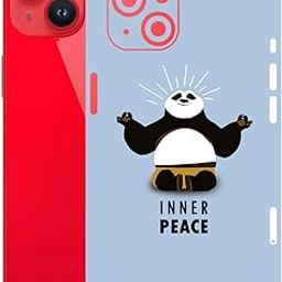 AtOdds Mobile Skin Sticker Wrap | Compatible for iPhone 14 | Scratchproof Matte Finish | Full Coverage for All Sides & Camera Protection (Peace)-image-79