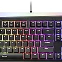 i-rocks K71M RGB Mechanical Gaming Keyboard with Media Control Knob, Switches (Red), 107 Keys w/Full NKRO, PBT Keycaps, Multimedia Hotkeys, Detachable USB-C Cable and Onboard Storage, Black-image-10