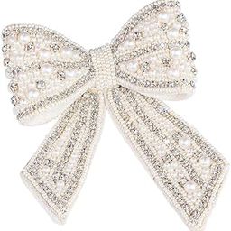 Embellished Hair Bow Clips for Women | Crystal Hair Bow Clip | Hair Bow Barrette Clip | Handmade Bows | Alligators Bow Clips for Hair | Fancy Hair Clips | Hair Accessories for Women-image-57