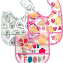 Feto Pink & Grey Baby Bibs Combo for Boys & Girls | Baby Bibs for 0 to 12 Months | Waterproof PEVA Fabric Bibs | Soft Cotton Bib (Pack of 3)-picture-32