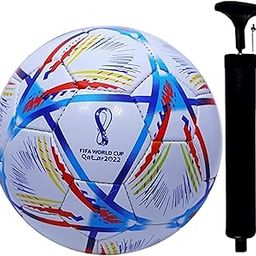 JTC Hand Stitched World Cup Qatar 2023 New Addition Football with Air Pump Size & Wet Ground, & Artifical Turf, International Match Ball, Size - 5 Pump & Pin Multicolor (Qatar WC 2024)-picture-10
