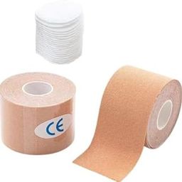 Women’s Cotton Breast Lifting Tape Waterproof Sweat-proof Invisible Adhesive Bra Tape with 10 PCS Cotton Nipple Cover 5 Meter-image-7