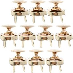 FABLOFT® 10 Set Metal Magnetic Fasteners Button for Handbag Purse Jewelry 14mm Gold-image-34