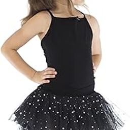 IKAANYA Girls Camisole Sparkle Glitter Leotard Dress - Ideal for Ballet, Dance, Performance, Stage wear, Party, Dress up Ages (3-12)-image-9