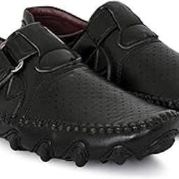 Men's Black Formal Shoes with PVC Sole and Synthetic Leather Upper | Soft Memory Foam Insole for Comfort | Ideal for Daily Office or Business Wear-image-24