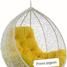 Prime Pigeon Hammock Swing Chair Without Stand For Home, Hanging Swings For Indoor, Outdoor, Home, Patio, Yard, Balcony, Garden (White/Yellow)(Rattan,Poly Nylon), 94.5 Centimeters, 6.6 Centimeters-image-64
