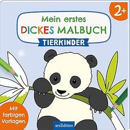 Mein erstes dickes Malbuch ab 2 – Tierkinder: Mit farbigen Vorlagen | Erstes Ausmalen mit einfachen Motiven (Malbuch ab 2 Jahren)-image-68