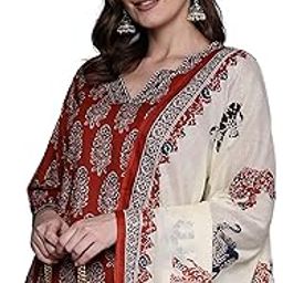 Printed Pure Cotton Kurta with Pant & Dupatta Set for Women-picture-53