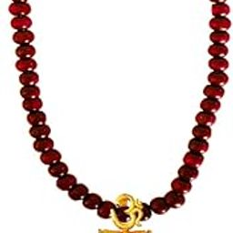 M Men Style Religious Om Namah Shivay Rudraksh Damaru Mala Gold Wood And Brass Pendant Necklace Chain SMa15-image-19