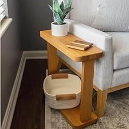 REALWOOD Solid Wood Sofa/Bed Side Table | End Table | Tea/Coffee Table | Nightstand for Living Room | Bedroom Ideal for Home Decor (Teak Finish, Small)-image-17