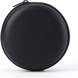 Cerlink Earphone Case Heaphone Pouch Cover Leather Carrying Case for Earphones, Headset, Pen Drives, SD Cards, All Mobile Accessories-Black (Pack of-1)-29