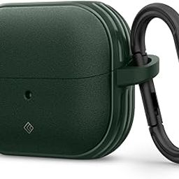 CASEOLOGY by Spigen Vault Case Cover Compatible with Samsung Galaxy Buds 3 Pro/Buds 3 [Sandstone Texture] Cover Case (2024) (TPU | Midnight Green)-picture-14