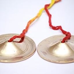 Grace Collections Pure Brass Large Size Handmade Cymbals, Manjira Pair, Percussion Musical Instrument For Kirtan ( 255 gms, 8.0 cms x 8.0 cms x 3.0 cms)-picture-16