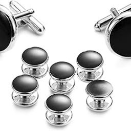 Mother of Pearl Tuxedo Cufflinks and Shirt Studs-7