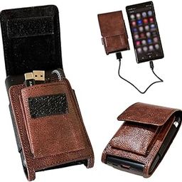 Zaoma Faux Leather Flap Case Cover Pouch Compatible For Extremely Compact Ambrane 10000 Mah Power Bank (22.5 W, Power Delivery 3.0) (Black, Cases With Holder) (Amb10Kcom Dusbrw)-image-63