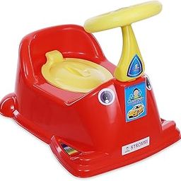 STROMMI 2 in 1 Potty Car Style - Kids Potty Seat With Wheels I Infant Toilet Chair with Removable Tray & Closing Lid I Suitable for 1-5 Years Baby Boy/Girl (KIDS POTTY SEAT WITHOUT WHEEL, RED)-image-27