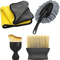Fuelbyte 4 Pcs Car Cleaning Brush, Car Accessories 2025 Microfiber Cleaning Cloth Kit for Car Ac Cleaning Kit, Car Interior Accessories for Dust Cleaning, Car Cleaning Cloth (4 pcs)-17