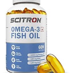 Scitron Omega-3 Fish Oil (1000mg Omega-3 Fatty Acid, 180mg EPA, 120mg DHA) - 60 Softgels-29