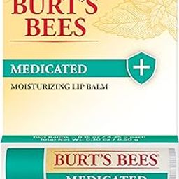Burt's Bees 100% Natural Medicated Moisturizing Lip Balm with Menthol & Eucalyptus, 2 Tubes in Blister Box-18