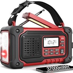 Emergency Weather Radio, AM/FM/SW/NOAA Hand Crank Radio with 10000 mAh Portable Power Bank, USB/Solar/Hand Crank Charging, AAA Battery Operated, SOS Alarm & Flashlight for Indoor/Outdoor Emergency-picture-18