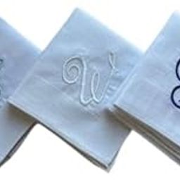 Shree adodhya women hankerchief with alphabet E,W,J embroidery,white colour and cotton handkerchief with embroidery set of 3.-image-49