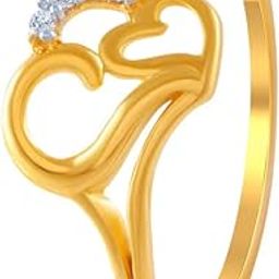 Women's Metal Yellow-Gold 14k (585) Yellow Gold and American Diamond Ring - 1.012 Gram-image-31