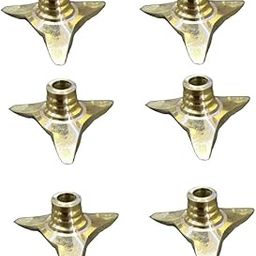 ARS Pure Brass Wick Holder for Diya & Oil Lamps/Vilakku Thiri Stand NOMU/Pooja/Kartika/Fits in All Type of Diyas/Cup/Plate/Pramida/Stand for Cotton Batti/Multipurpose (Pack of 6)-image-15