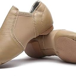 Women's Leather Jazz Dance Shoes Brown 4 B(M) Us-image-34
