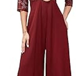 miss chase Women's Black Square Neck Sleeveless Embellished Layered Regular-Length Polyester Jumpsuit-picture-33