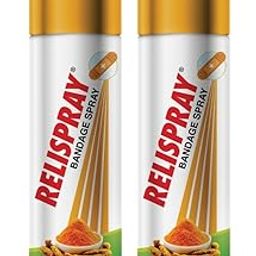 RELISPRAY Bandage Spray | Ayurvedic Antiseptic Spray | Power of HALDI | Creates Waterproof, Flexible Skin-Like Layer | 36g Pack of 2-29