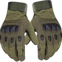 ZaySoo Full Finger Hard Knuckle Motorcycle Army Shooting Outdoor Breathable Gym & Fitness, Cycling Riding Gloves for Men and Boys (Olive)-image-24
