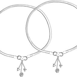 925 Sterling Silver Modern Wedding Anklets for Women-image-14