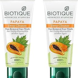 Biotique Papaya Deep Cleanse Face Wash | Gentle Exfoliation | Visibly Glowing Skin | 100% Botanical Extracts| Suitable for All Skin Types | 2x100ml-image-55