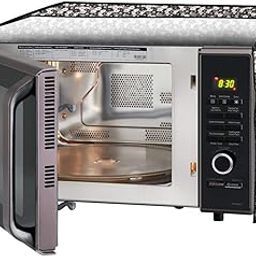 MW PRINTS Microwave Oven Cover With Attractive Digital Prints For IFB-30L-30BRC2 /Dustproof/Water Resistant (Grey Black White Flower)-image-77