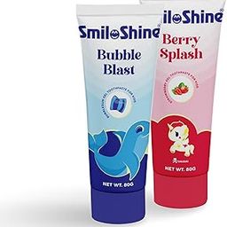 80g x 2 Pack Gel Toothpaste for Kids Toothpaste Baby Plaque Removal,Fluoride Free, SLS Free, No Artificial Flavors, Prevents Cavities, Effective Oral Care (Bubblegum + Strawberry)-16