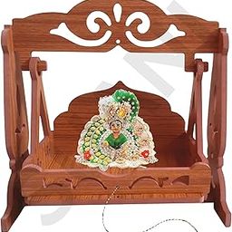 SUANI Premium Wooden Lord Jhula for Krishna Janmashtami | Jhula for Kanha | Kanha Ji Ka Jhula (JHULA 103) Pack of 1-image-94