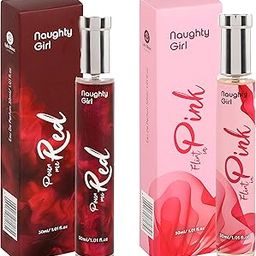 Naughty Girl Perfume for Women – Pour Me Red & Flirt in Pink Luxury EDP Combo – Buy One Get One – Long-Lasting Fragrance – 30ml x 2 – Travel-Size Perfume Gift Set-image-98