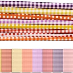 Soimoi 8 Pc Fat Quarter Bundle- Gingham Print 18"x 22" DIY Patchwork- 100% Cotton Pre-Cut Quilting Fabric Multicolor-image-20