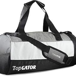 Polyester Gym Bag Sports Duffel With Shoe Compartment 34 L (Grey/Black), 25 Cm-image-93