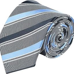 Kavove The Striped Addict Gray Necktie For Men-image-80