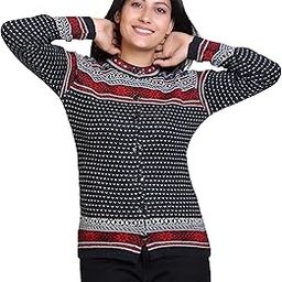 GRANDLINE Winter WEAR Women SEMI-Winter Cardigan with Polka DOT Designs-image-6