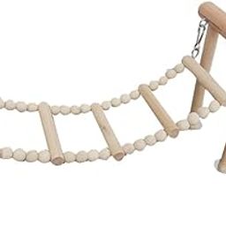 FABLOFT® Pet Parrot Ladder Stand Swing Bridge Toy Training Toy for Parakeets Conures-image-43