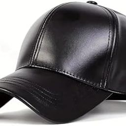 PU LeatherMen's Hat/Cap for Outdoor Everyday Wear | UV Protection | Lightweight | Packable | Quick-Drying | Fashion Casual Headwear Accessories for Men and Boys Black-image-118