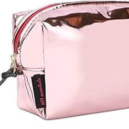 NFI essentials Metallic Glossy Makeup Pouch Jewellery Pouch Vanity Case Travel Organiser Stationery Pencil Case Make up Storage Accessories Bag-image-12