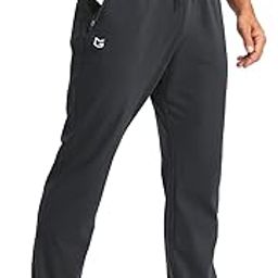 Men's Fleece Lined Winter Pants with 3 Zipper Pockets Warm Athletic Joggers Workout Running Sweatpants for Men Treck Pant-image-3